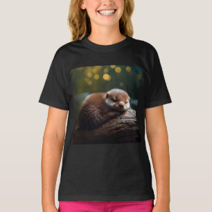 Schattig slapen Otter T Shirt - Schattig Dier Shir