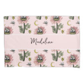 Schattig slapen Panda Beer Fairy bloemenpatroon Kussensloop (Voorkant)