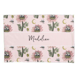 Schattig slapen Panda Beer Fairy bloemenpatroon Kussensloop