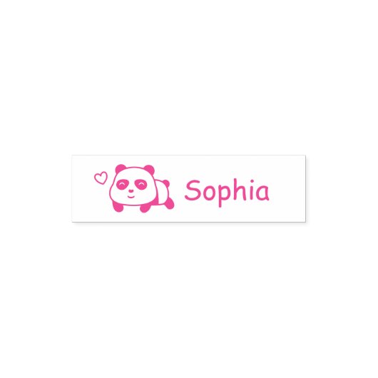 Schattig slapen panda, gepersonaliseerd  zelfinktende stempel (Design)