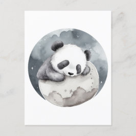 Schattig Slapen Waterverf Baby Panda Briefkaart