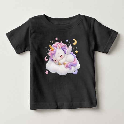 Schattig slapend baby- eenhoorn ontwerp (Voorkant)