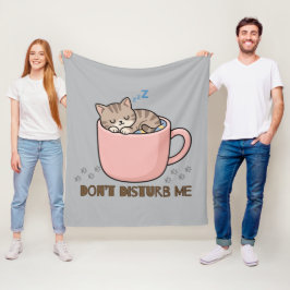 Schattig slapend kitten in theekop babydeken fleece deken