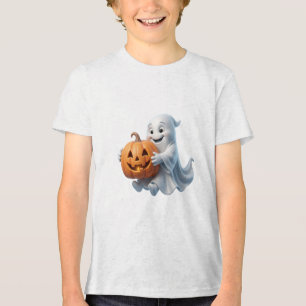 Schattig slapend spook coole Halloween-ontwerp Tri-Blend Shirt