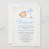 Schattig slaperig teddybeer barly wait boy Baby sh Kaart (Voorkant)