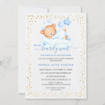 Schattig slaperig teddybeer barly wait boy Baby sh