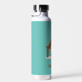 Schattig Sleepy Studeren Luiaard met Kinder Naam Waterfles (Rechts)