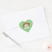 Schattig Sleepy Studeren School Sloth Hart Sticker (Envelop)