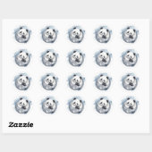 Schattig Sleepy Waterverf Panda Ronde Sticker (Vel)