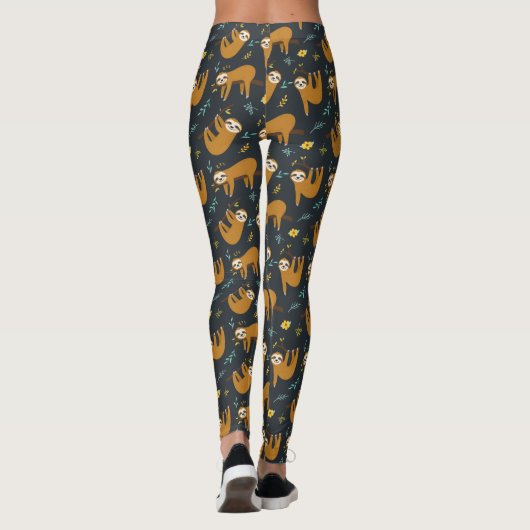 Schattig sleufpatroon leggings (Achterkant)