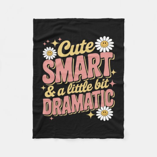 Schattig Slim Dramatisch Grappig Glimlach Bloem Te Fleece Deken (Voorkant)