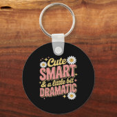 Schattig Slim Dramatisch Grappig Glimlach Bloem Te Sleutelhanger (Voorkant)