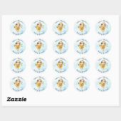 Schattig Sloth Baby shower Favor Sticker (Vel)
