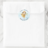 Schattig Sloth Baby shower Favor Sticker (Tas)