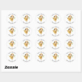 Schattig Sloth Baby shower Favor Sticker (Vel)