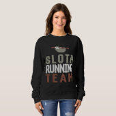 Schattig Sloth Running Team Slothlike Runners Joke Trui (Voorkant volledig)