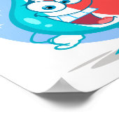 schattig smaakvol tandpasta met tandenborstel. poster (Hoek)