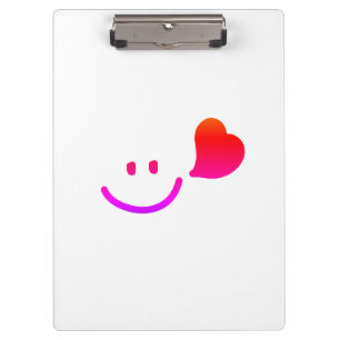 Schattig Smiley Gezicht met Hart – Minimalistische Klembord