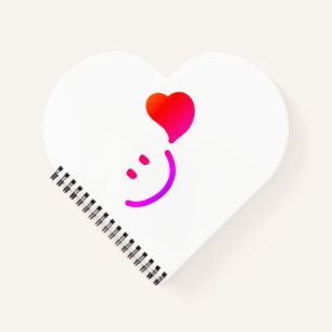 Schattig Smiley Gezicht met Hart – Minimalistische Notitieboek