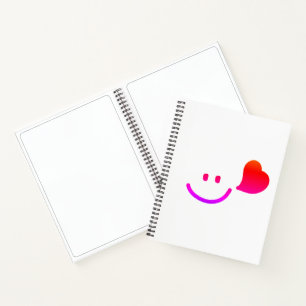 Schattig Smiley Gezicht met Hart – Minimalistische Notitieboek