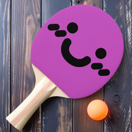 Schattig Smiley Gezicht Paarse Ping Pong Paddle Tafeltennisbatje