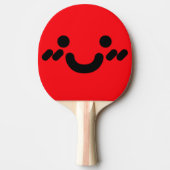 Schattig Smiley Gezicht Rood Ping Pong Batje (Voorkant)