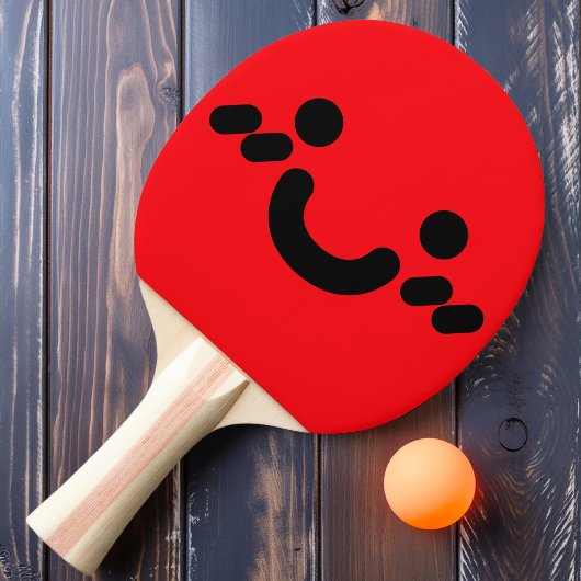 Schattig Smiley Gezicht Rood Ping Pong Batje