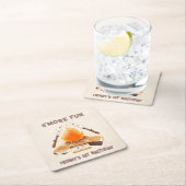 Schattig S'more Campfire 1e Verjaardagspapier Onde Kartonnen Onderzetters (Insitu)