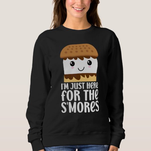 Schattig Smores Kampvuur Ik Ben Hier Gewoon Voor D Trui (Voorkant)