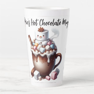 Schattig Sneeuwman Cacao Design Latte Mok