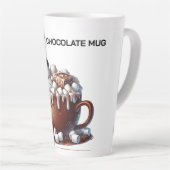 Schattig Sneeuwman Cacao Ontwerp Latte Mok (Rechterhoek)