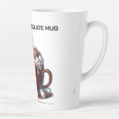 Schattig Sneeuwman Cacao Ontwerp Latte Mok (Rechts)