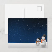 schattig sneeuwman in liefde briefkaart (Voorkant / Achterkant)