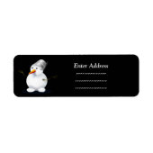 schattig sneeuwman kerst adres label Sticker (Voorkant)