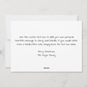 Schattig sneeuwmannenpaar met sjaals in de winter feestdagenkaart (Achterkant)