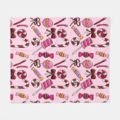 Schattig Snoep Fleece Deken (Voorkant (Horizontaal))