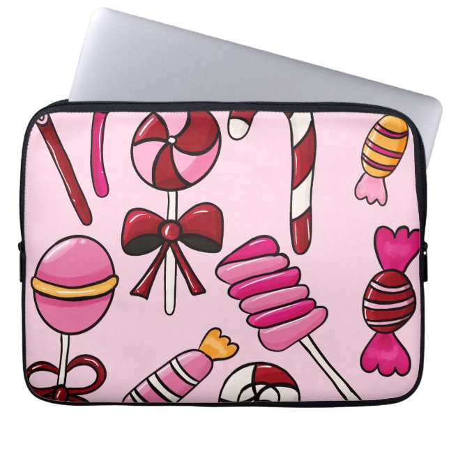 Schattig Snoep Laptop Sleeve (Voorkant)