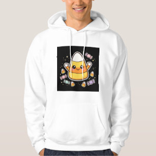 Schattig Snoep Mais Halloween Karakter Hoodie