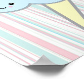 schattig snoep van katoen uit kawaï poster (Hoek)