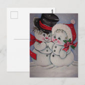 schattig Snowman Briefkaart (Voorkant / Achterkant)