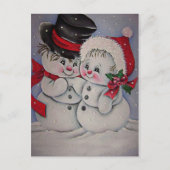 schattig Snowman Briefkaart (Voorkant)
