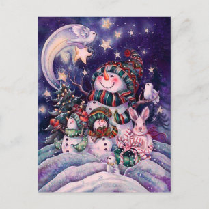 schattig Snowman Briefkaart