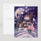 schattig Snowman Briefkaart (Voorkant / Achterkant)
