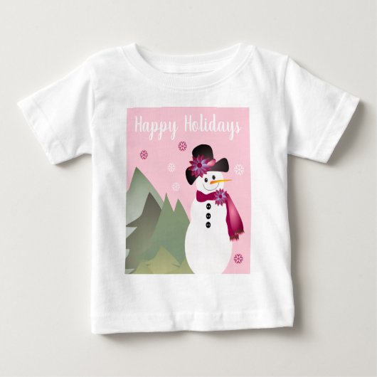 Schattig Snowman met roze (Voorkant)