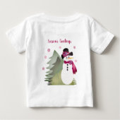 Schattig Snowman met roze (Achterkant)