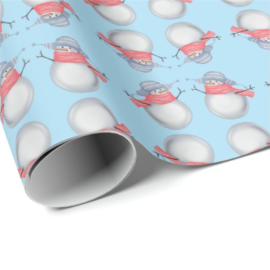 Schattig Snowman Pattern-pakpapier Cadeaupapier (Rol Hoek)