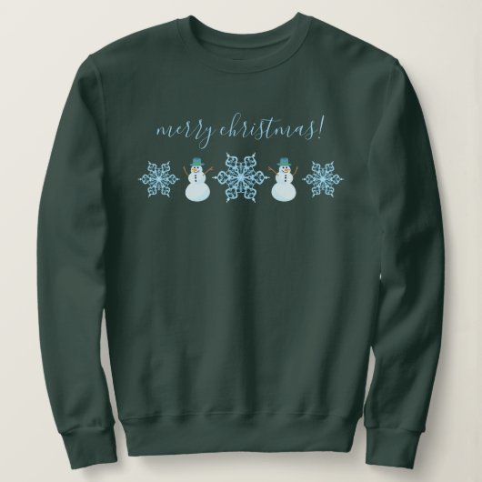 Schattig Snowmen en Snowflakes kerstshirt Trui (Design voorkant)