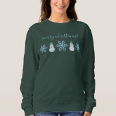 Schattig Snowmen en Snowflakes kerstshirt Trui (Voorkant)