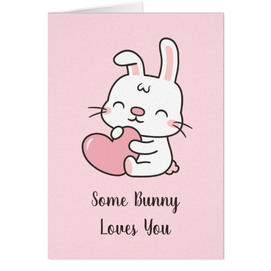 Schattig Some Bunny Loves You, Valentijnsdag Grapp (Voorkant)