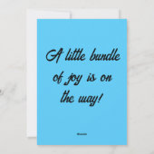 Schattig Soon to Be Baba - Zwangerschapsaankondigi Feestdagenkaart (Achterkant)